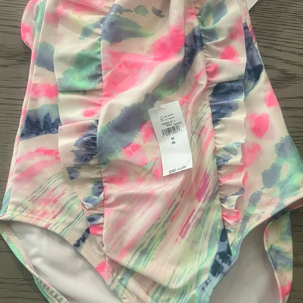 Colorful Ruffled One-Piece Swimsuit